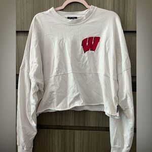Wisconsin Badgers Long Sleeve Cropped Tee